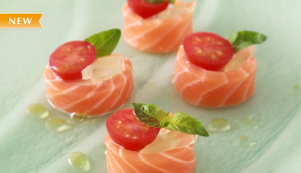 カプレーゼ風ノルウェーサーモン巻き